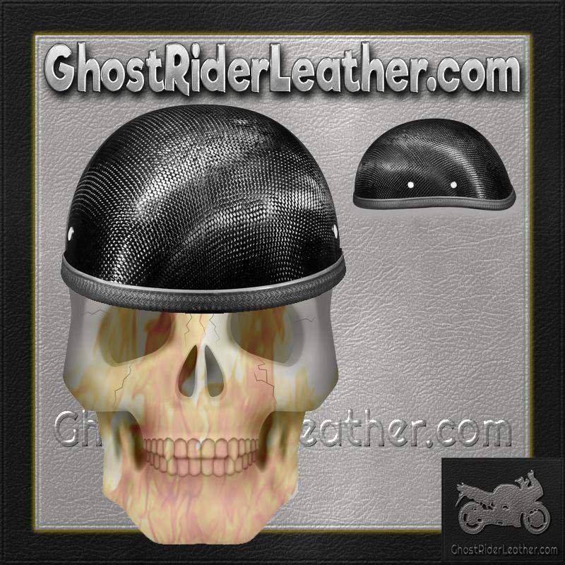 Novelty Motorcycle Helmet - Real Carbon Fiber - Eagle Shorty - 2002G-DH