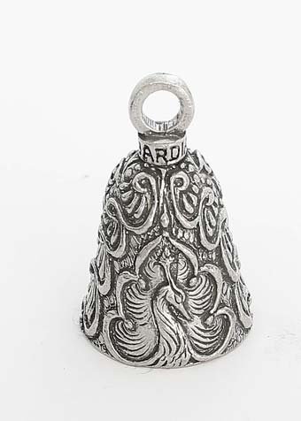 Peacock - Pewter - Motorcycle Guardian Bell® - Made In USA - SKU GB-PEACOCK-DS