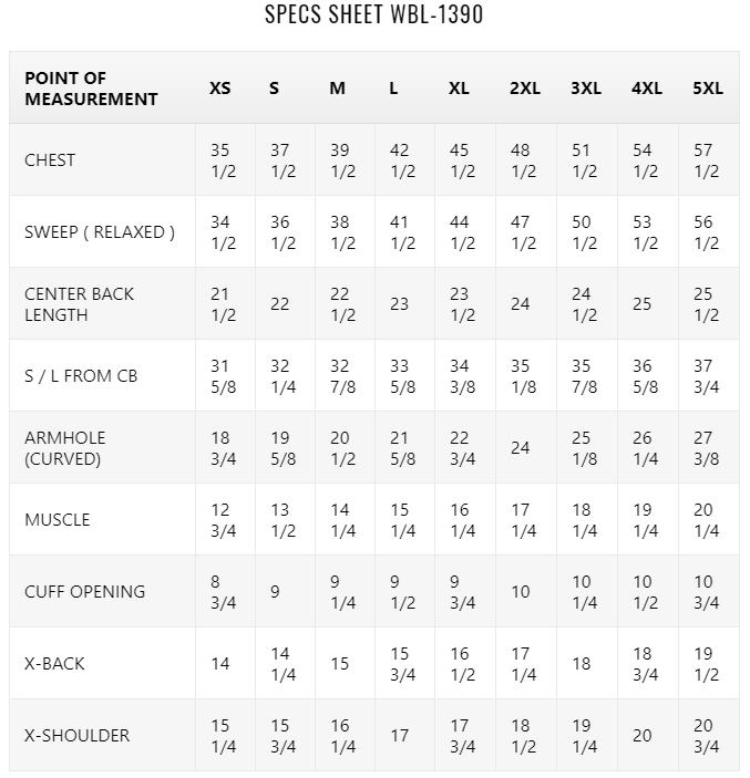 Size Chart for Rebel - Women's Leather Motorcycle Jacket - Choice of 5 Colors - WBL1390-WB